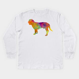 Hanoverian Scenthound in watercolor Kids Long Sleeve T-Shirt